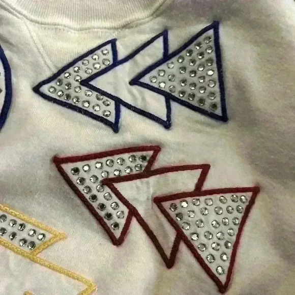 Vintage 1985 rhinestone appliqué sweatshirt by Pleone The Great Glitzby RARE - Picture 5 of 9